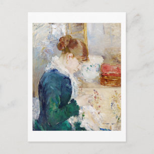 Woman Sewing, Berthe Morisot Postcard