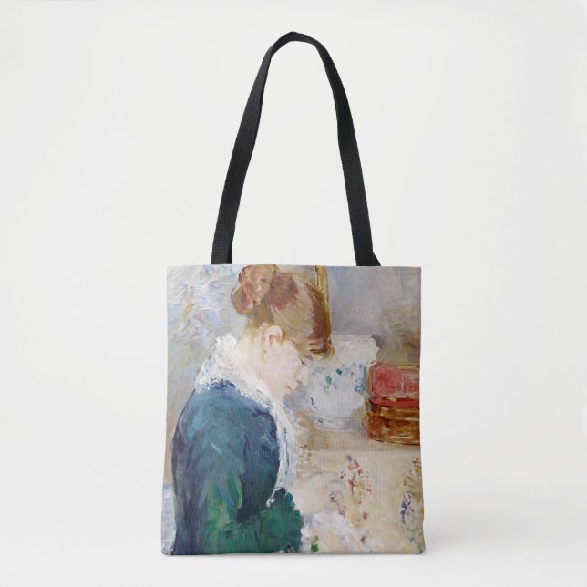 Woman Sewing, Berthe Morisot Tote Bag (Front)
