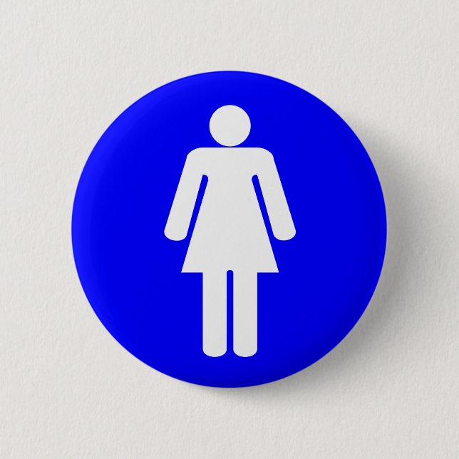 Woman Shape 6 Cm Round Badge (Front)