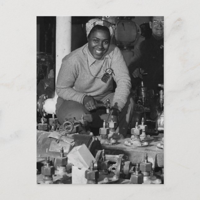 Woman Shipfitters Working on Submarine Postcard (Front)
