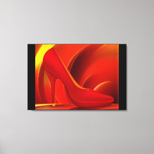 Woman shoe canvas print