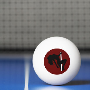 Woman Silhouette Entertainment Dancer Red Ping Pong Ball