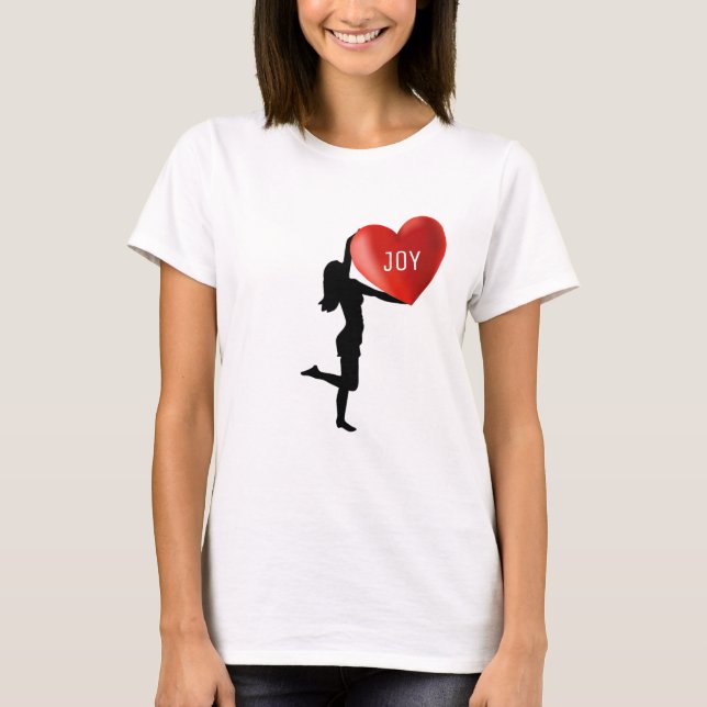 Woman silhouette with big heart T-Shirt (Front)