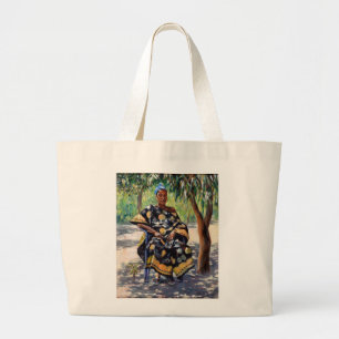 Woman Sitting 2004 Large Tote Bag