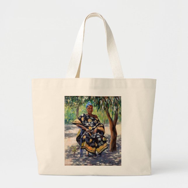 Woman Sitting 2004 Large Tote Bag (Front)