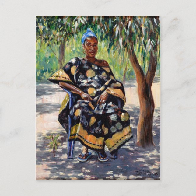 Woman Sitting 2004 Postcard (Front)