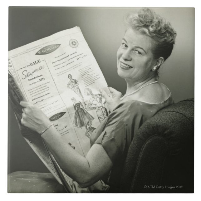 Woman Sitting in Chair Tile (Front)