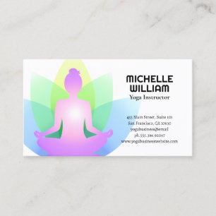 Woman Sitting in Lotus Business Card