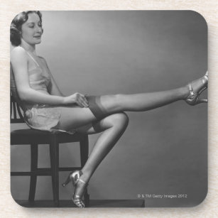 Woman Sitting on Chair Coaster