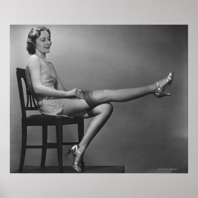 Woman Sitting on Chair Poster (Front)