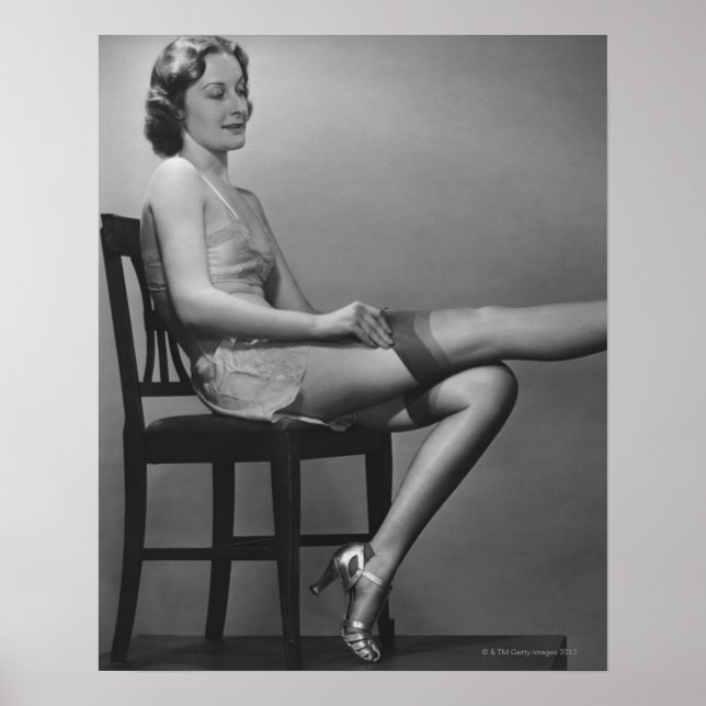 Woman Sitting on Chair Poster (Front)