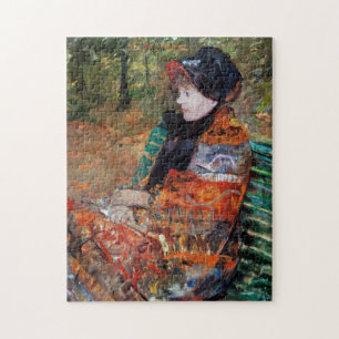 Woman Sitting on the Bench, Mary Cassatt Jigsaw Puzzle