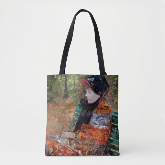 Woman Sitting on the Bench, Mary Cassatt Tote Bag (Front)