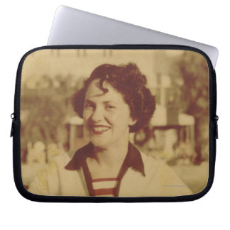 Woman Sitting Outside Laptop Sleeve