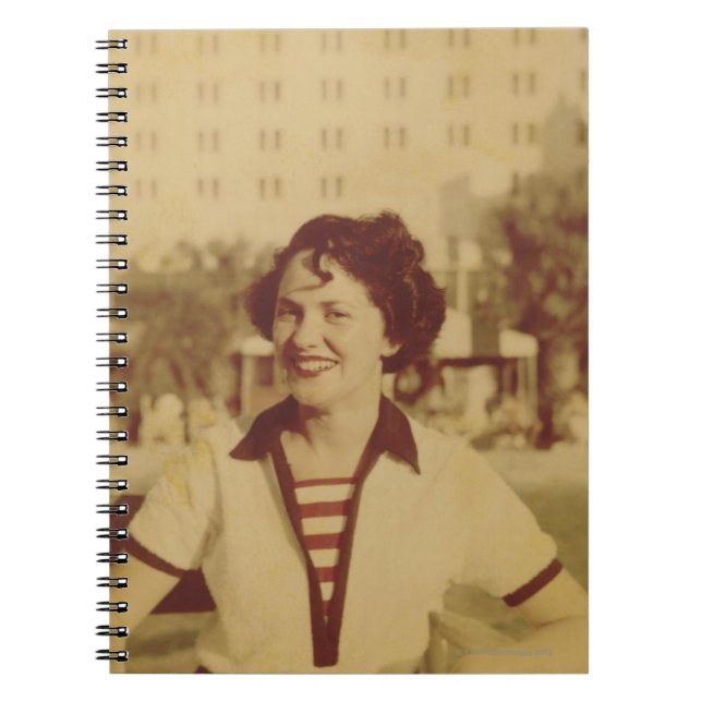Woman Sitting Outside Notebook (Front)