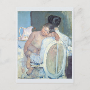 Woman Sitting with Child in Her Arms Mary Cassatt Postcard