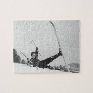 Woman Skier 2 Jigsaw Puzzle