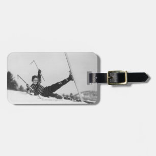 Woman Skier 2 Luggage Tag