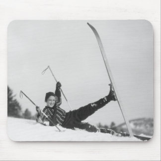 Woman Skier 2 Mouse Mat