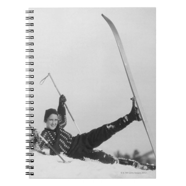Woman Skier 2 Notebook (Front)
