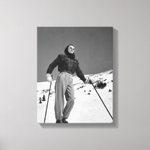 Woman Skier Canvas Print