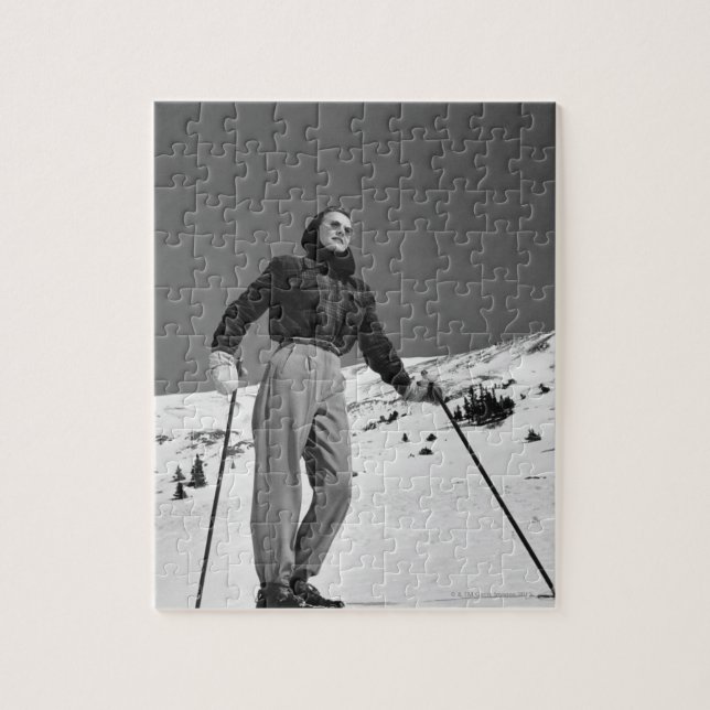 Woman Skier Jigsaw Puzzle (Vertical)