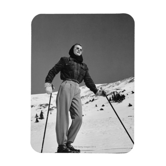 Woman Skier Magnet (Vertical)