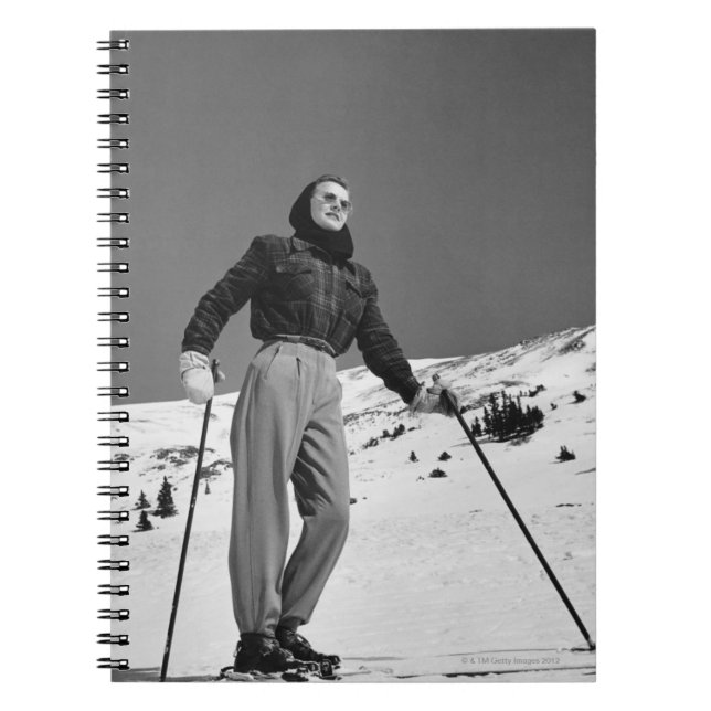 Woman Skier Notebook (Front)