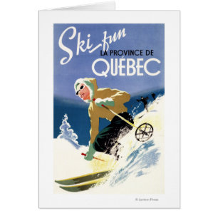 Woman Skiing - Both English and French Poster