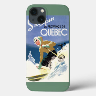 Woman Skiing - Both English and French Poster iPhone 13 Case