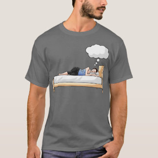 Woman Sleeping Dreaming Bubble Dream Dreams Sleep  T-Shirt