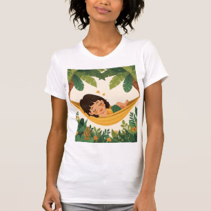 Woman Sleeping Hammock Tropical Nature Brazil T-Sh T-Shirt