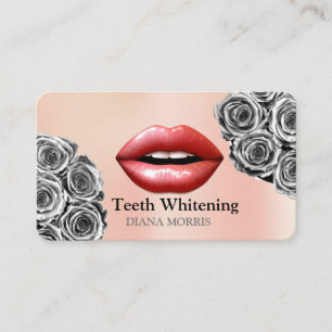 Woman Smile Teeth Whitening Dental Care Business Card