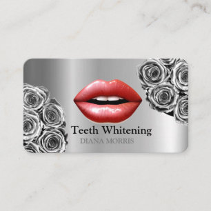 Woman Smile Teeth Whitening Dental Care Business Card
