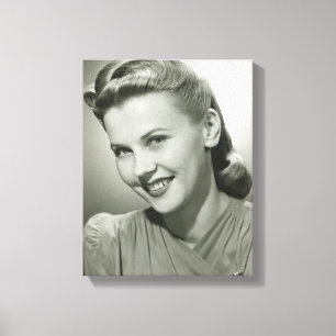 Woman Smiling 2 Canvas Print