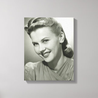 Woman Smiling 2 Canvas Print
