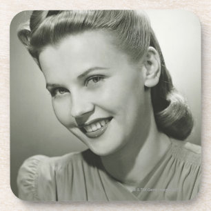 Woman Smiling 2 Coaster