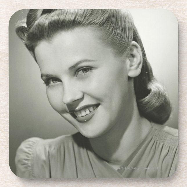 Woman Smiling 2 Coaster (Front)