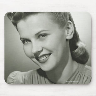 Woman Smiling 2 Mouse Mat