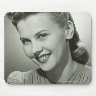 Woman Smiling 2 Mouse Mat