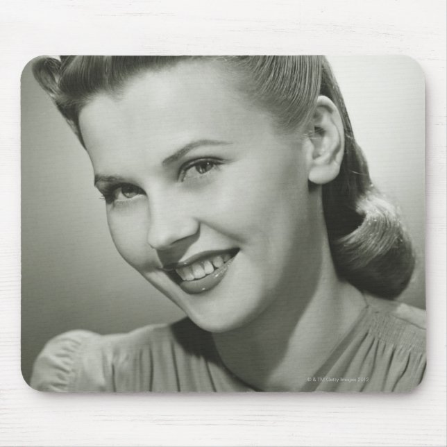 Woman Smiling 2 Mouse Mat (Front)