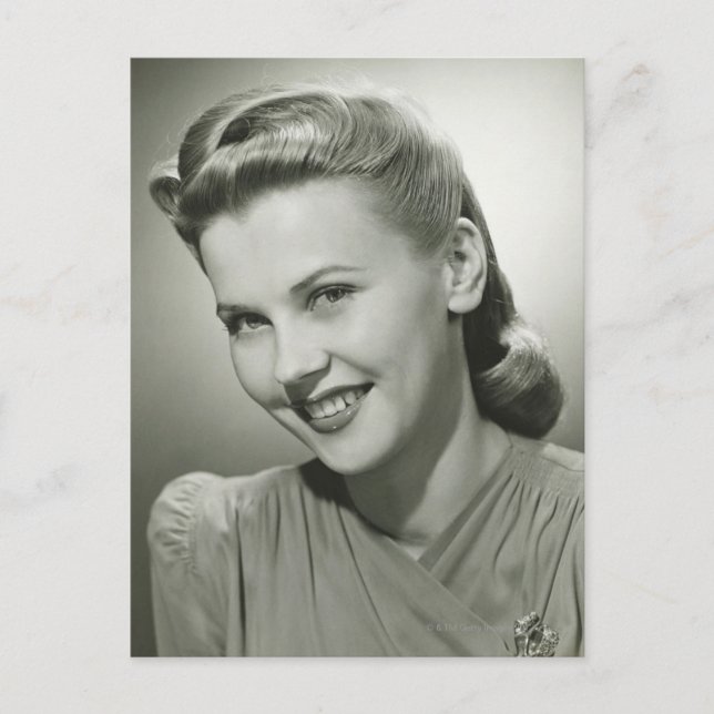 Woman Smiling 2 Postcard (Front)