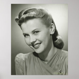Woman Smiling 2 Poster