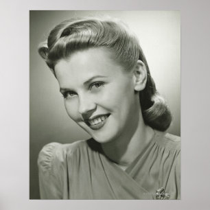 Woman Smiling 2 Poster