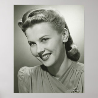 Woman Smiling 2 Poster