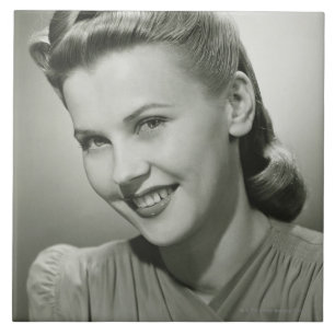 Woman Smiling 2 Tile