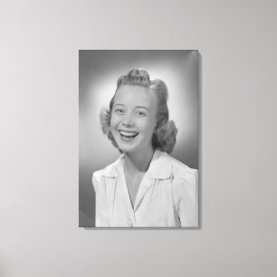 Woman Smiling Canvas Print