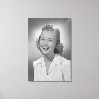 Woman Smiling Canvas Print