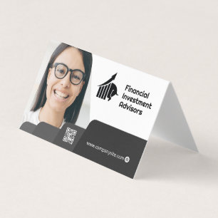 Woman Smiling   Corporate   QR Code Business Card