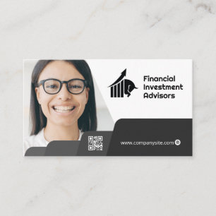 Woman Smiling   Corporate   QR Code Business Card